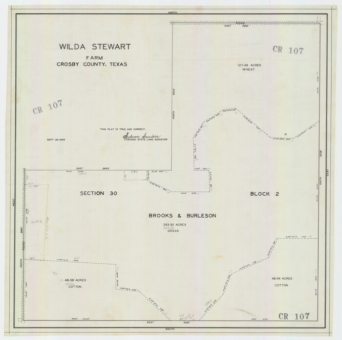 92599, Wilda Stewart Farm, Crosby County, Texas, Twichell Survey Records