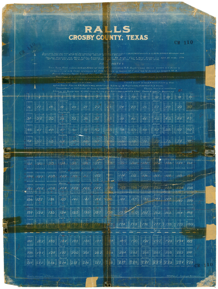 92601, Ralls, Crosby County, Texas, Twichell Survey Records