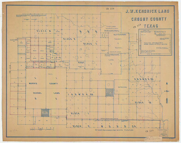 92603, J. W. Kendrick Land, Crosby County, Texas, Twichell Survey Records