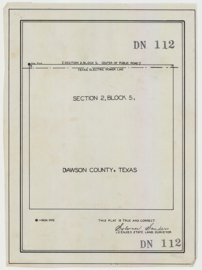 92617, [Section 2, Block 5, Dawson County, Texas], Twichell Survey Records