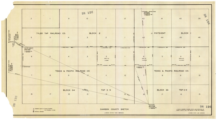 92628, Dawson County Sketch, Twichell Survey Records