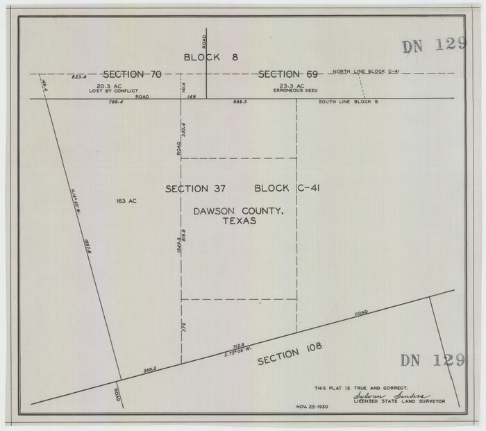 92629, [Block C-41, Section 37, Dawson County, Texas], Twichell Survey Records