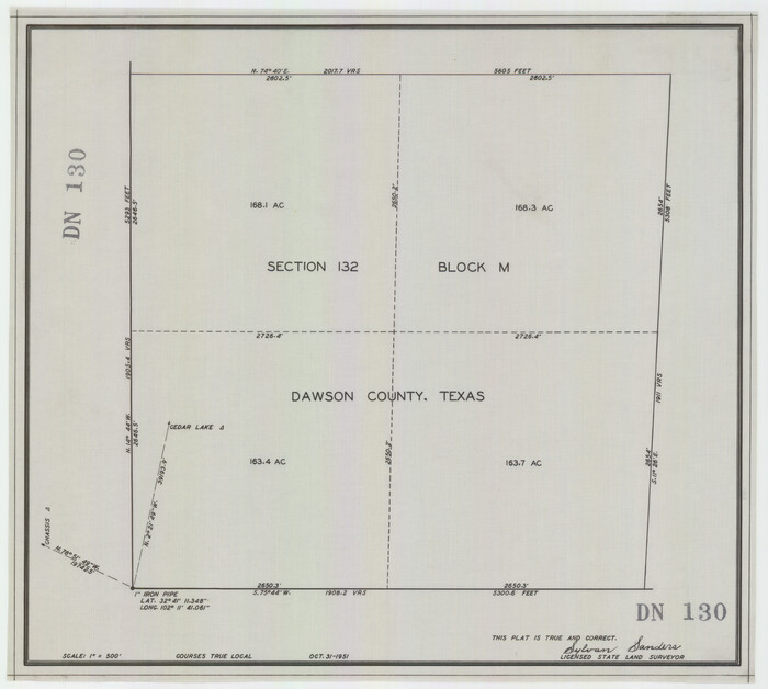 92631, [Block M, Section 132, Dawson County, Texas], Twichell Survey Records
