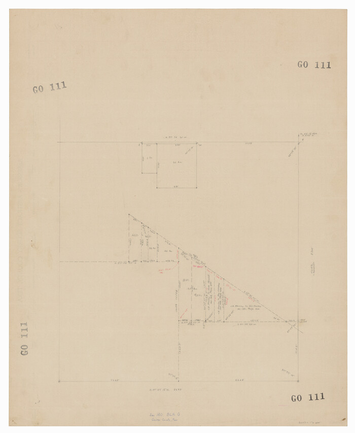 92649, Block G, Section 160,  Gaines County, Texas, Twichell Survey Records