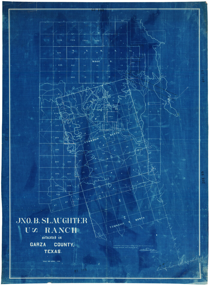 92658, John B. Slaughter Ranch Situated in Garza County, Texas, Twichell Survey Records