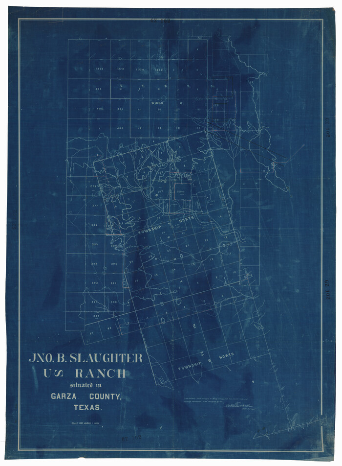 92658, John B. Slaughter Ranch Situated in Garza County, Texas, Twichell Survey Records