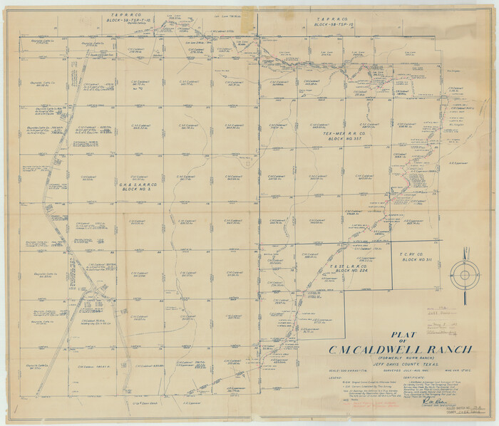 9266, Jeff Davis County Rolled Sketch 19A, General Map Collection