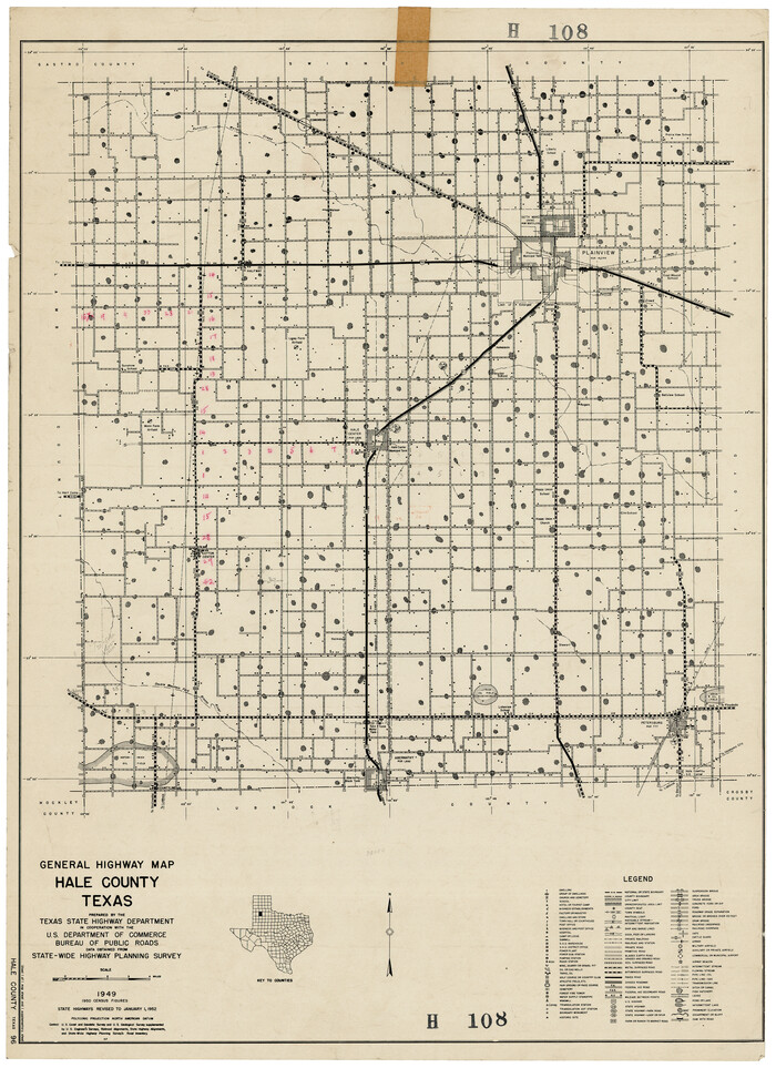 92661, General Highway Map, Hale County, Texas, Twichell Survey Records