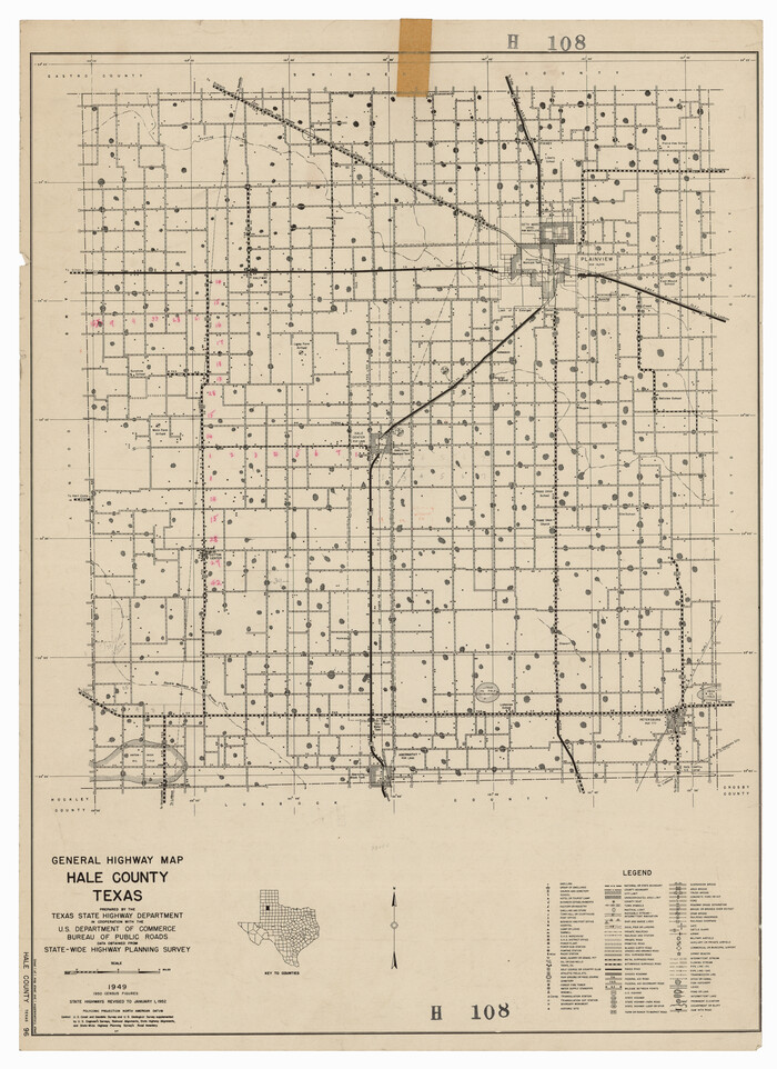 92661, General Highway Map, Hale County, Texas, Twichell Survey Records