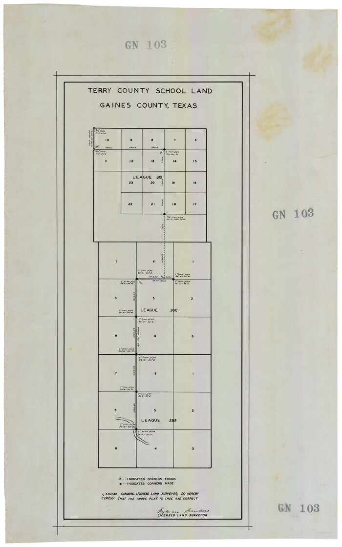 92678, Terry County School Land, Gaines County, Texas, Twichell Survey Records