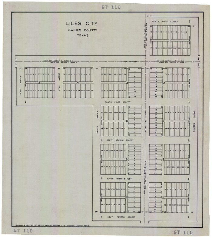 92683, Liles City, Gaines County, Texas, Twichell Survey Records