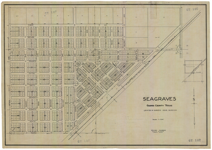 92687, Seagraves, Gaines County, Texas, Located in Surveys 10 and 15, Block C-34, Twichell Survey Records