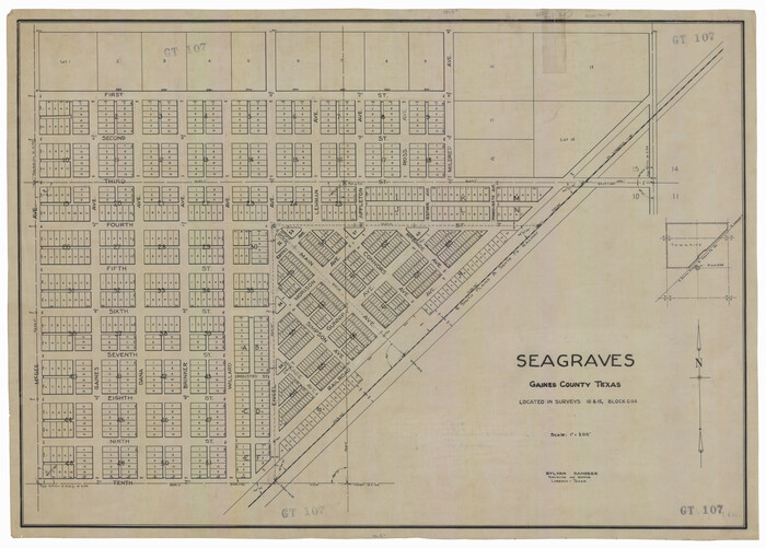 92687, Seagraves, Gaines County, Texas, Located in Surveys 10 and 15, Block C-34, Twichell Survey Records