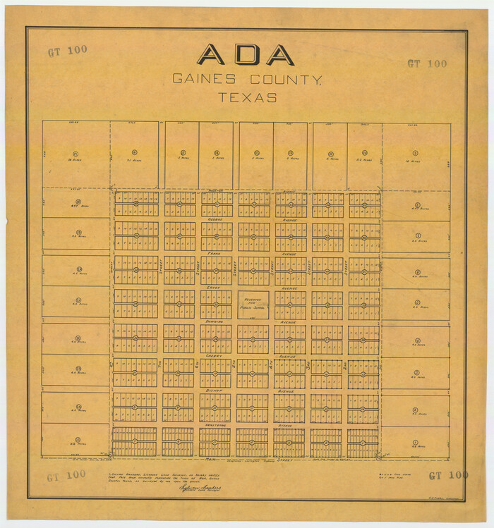 92689, Ada, Gaines County, Texas, Twichell Survey Records