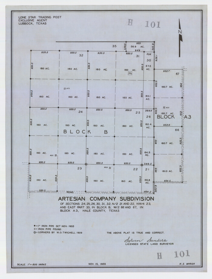 92698, Artesian Company Subdivision, Twichell Survey Records