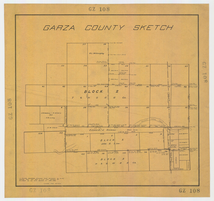 92701, Garza County Sketch, Twichell Survey Records