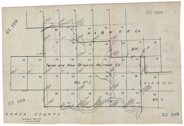 92702, [Texas and New Orleans Railroad Company, Block 2], Twichell Survey Records