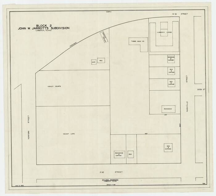 92713, Block 2, John W. Jarrotts Subdivision, Twichell Survey Records