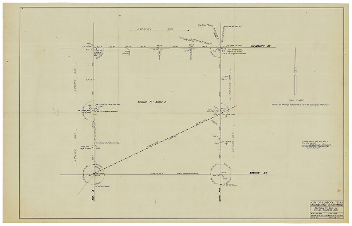 92716, Section 77, Block "A", Sylvan Sanders Survey, Twichell Survey Records