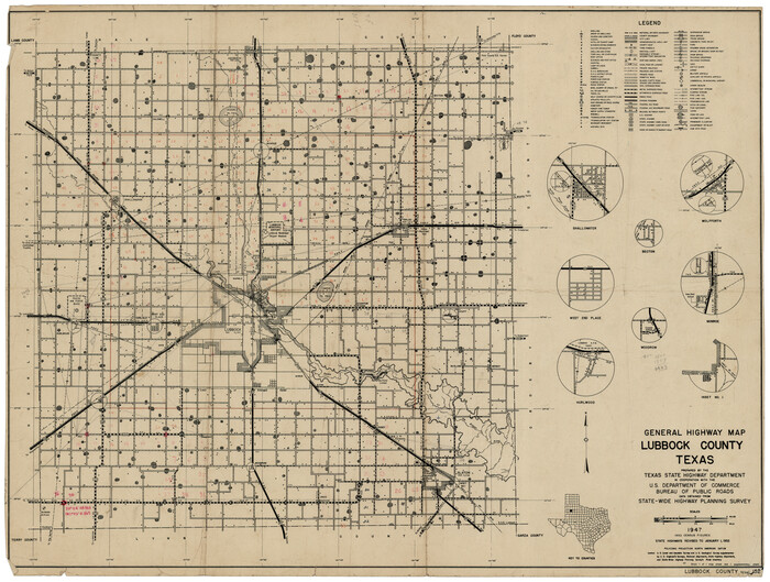 92718, General Highway Map, Lubbock County, Twichell Survey Records