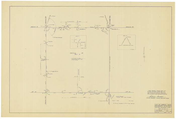 92722, Sylvan Sanders Survey Section 20, Block A, Twichell Survey Records