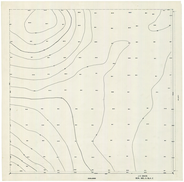 92740, J. C. Davis Southeast Quarter, Section 3, Block E, Twichell Survey Records