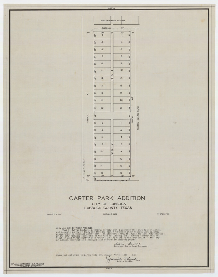 92769, Carter Park Addition, Twichell Survey Records