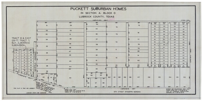 92771, Puckett Suburban Homes in Section 4, Block O, Twichell Survey Records