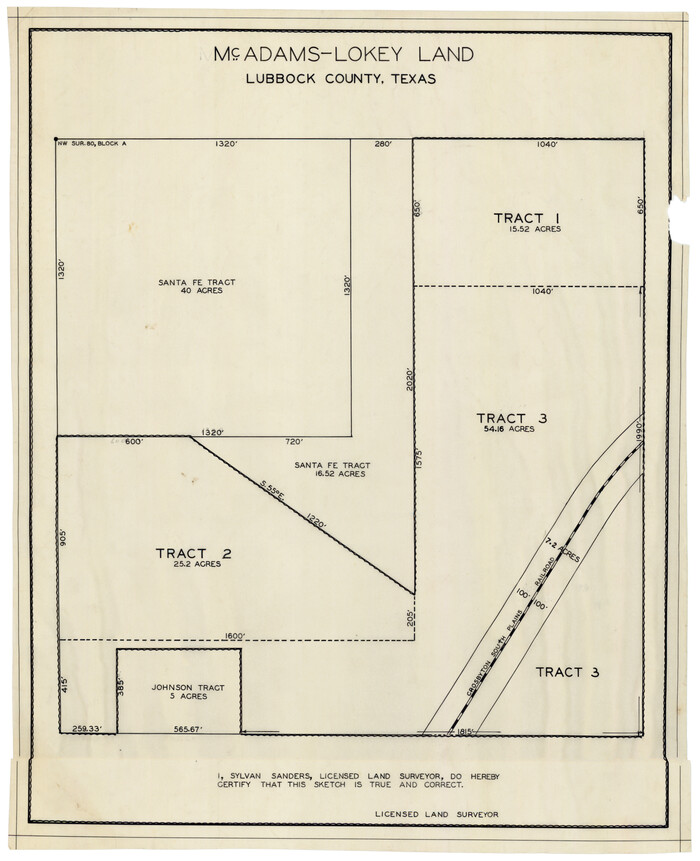 92773, McAdams-Lokey Land, Twichell Survey Records