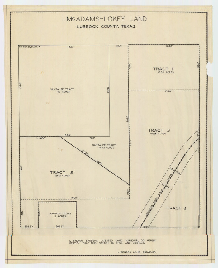92773, McAdams-Lokey Land, Twichell Survey Records