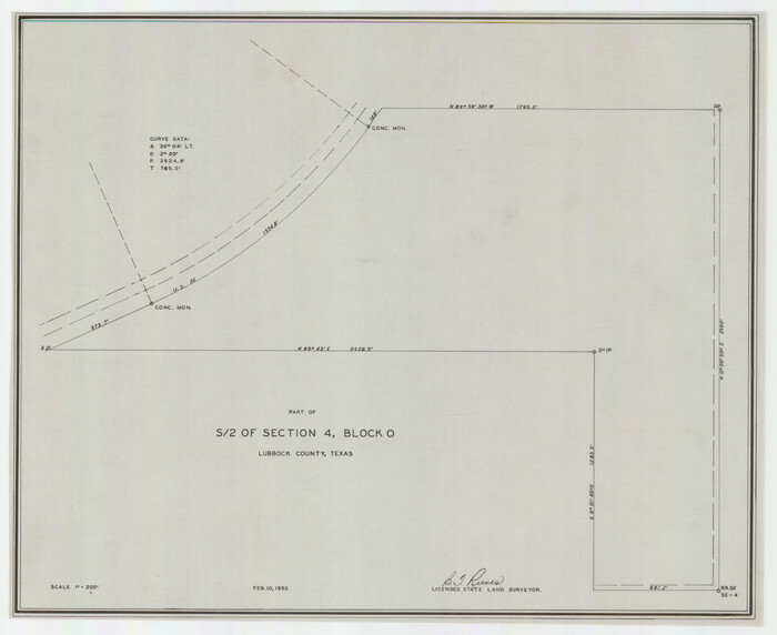 92780, Part of South Half of Section 4, Block O, Twichell Survey Records