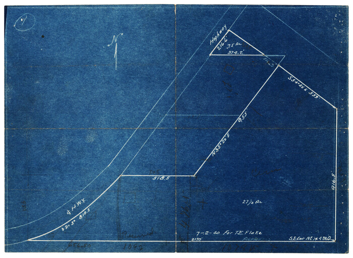 92799, [Sketch of 27 1/2 Acre Tract], Twichell Survey Records