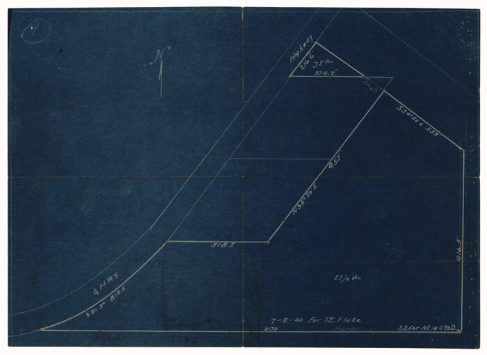 92799, [Sketch of 27 1/2 Acre Tract], Twichell Survey Records