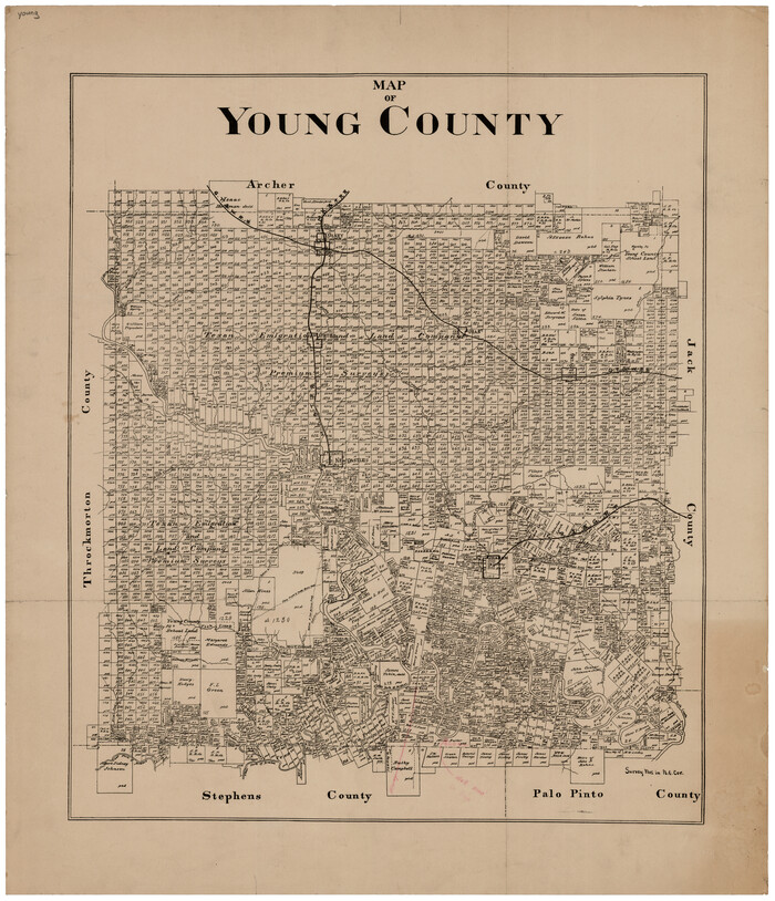 92803, Map of Young County, Twichell Survey Records