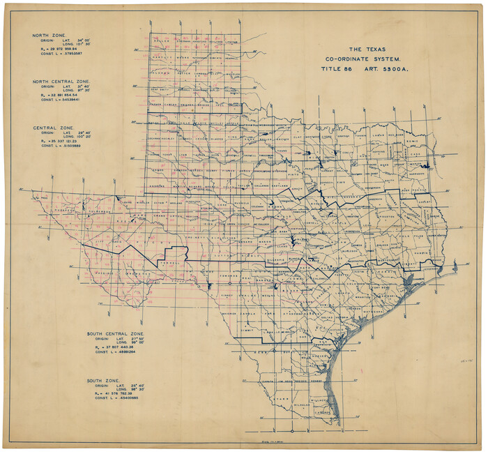 92824, The Texas Co-Ordinate System, Title 86 Article 5300A., Twichell Survey Records