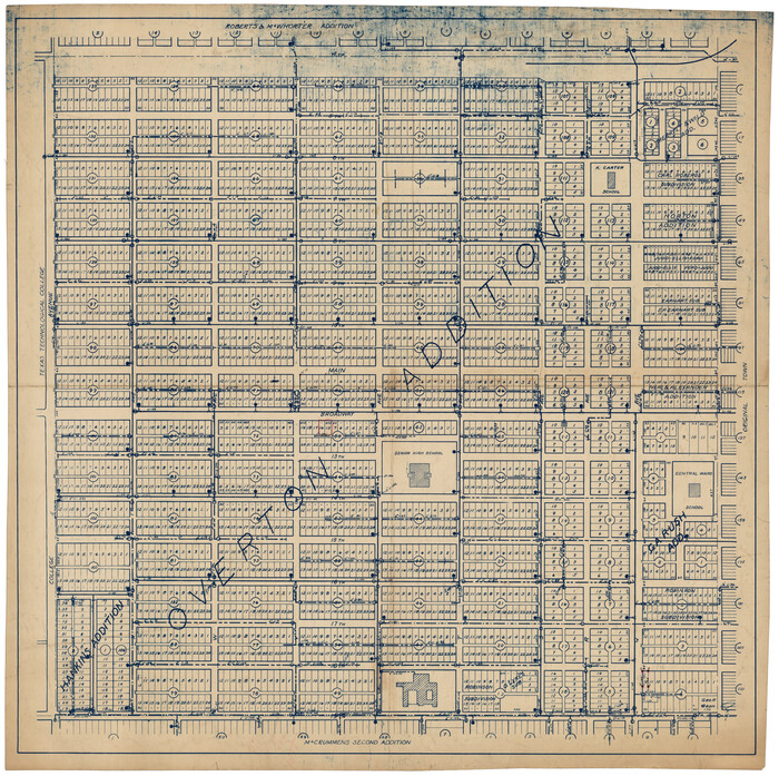 92825, [Plat map showing mostly Overton Addition], Twichell Survey Records