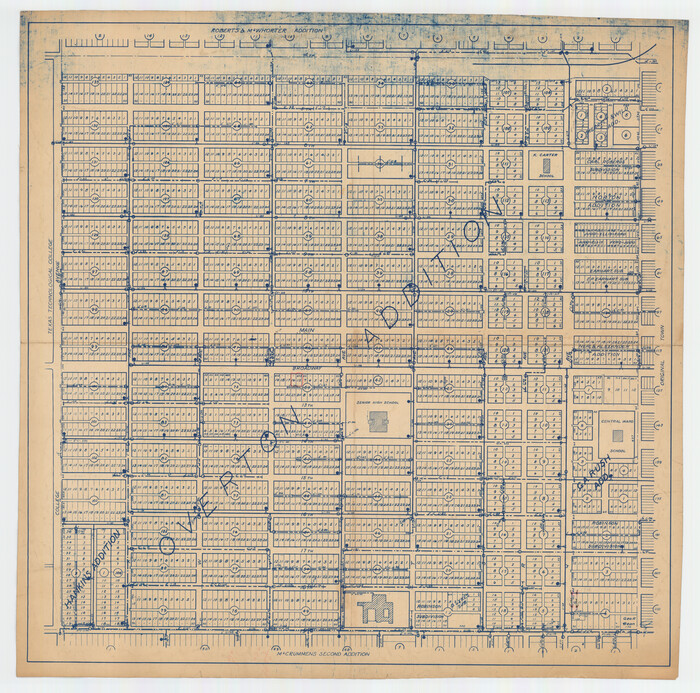 92825, [Plat map showing mostly Overton Addition], Twichell Survey Records