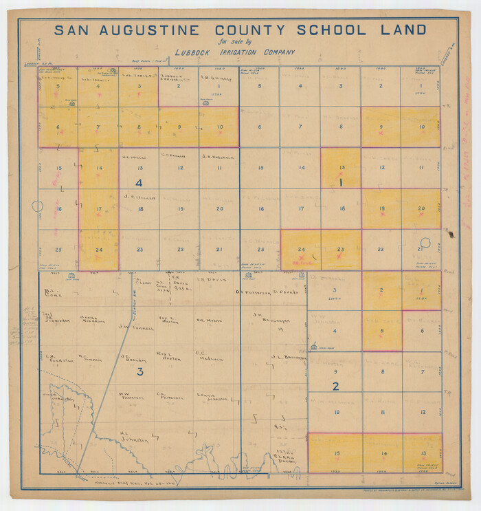 92826, San Augustine County School Land for sale by Lubbock Irrigation Company, Twichell Survey Records