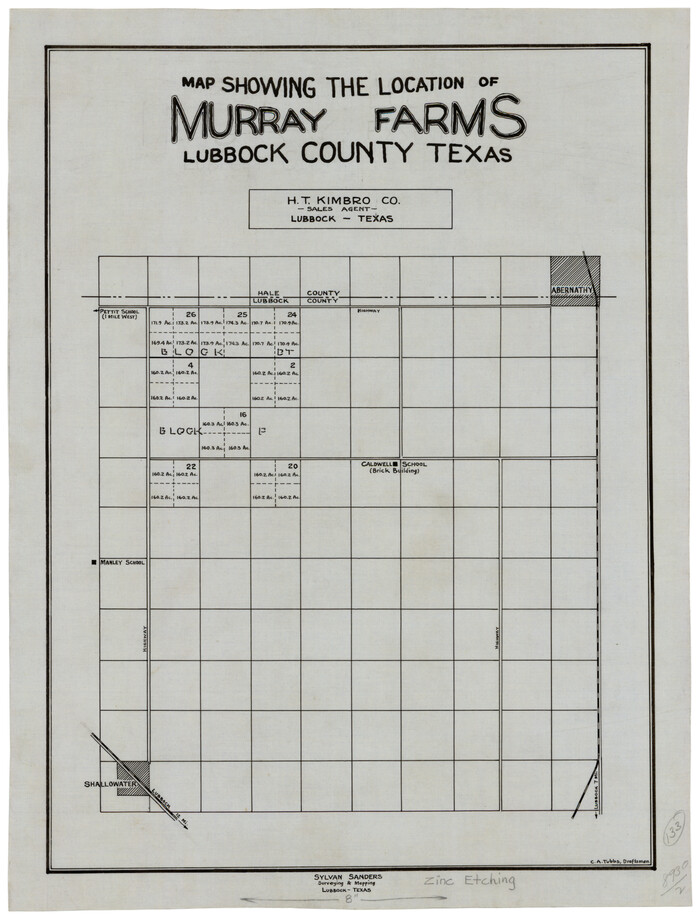 92832, Map Showing the Location of Murray Farms, Twichell Survey Records