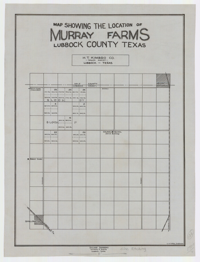 92832, Map Showing the Location of Murray Farms, Twichell Survey Records