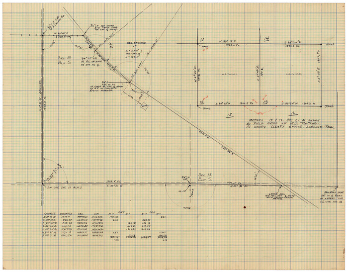 92835, Sections 13 & 12, Block S, Twichell Survey Records