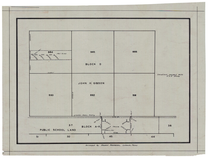 92841, [John H. Gibson Section 892 and Surrounding Surveys], Twichell Survey Records