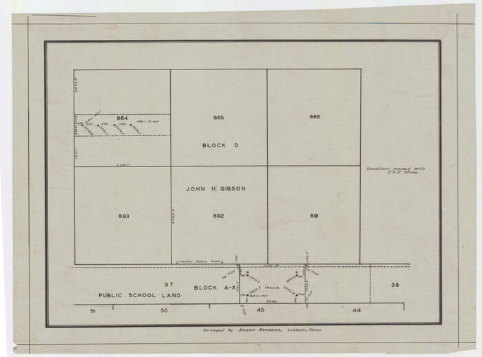 92841, [John H. Gibson Section 892 and Surrounding Surveys], Twichell Survey Records