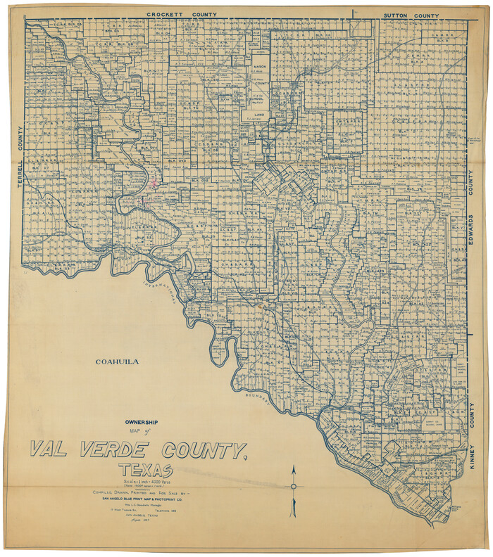 92847, Ownership Map of Val Verde County, Twichell Survey Records