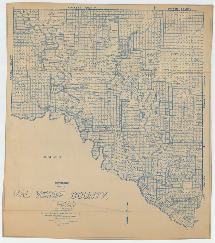 92847, Ownership Map of Val Verde County, Twichell Survey Records