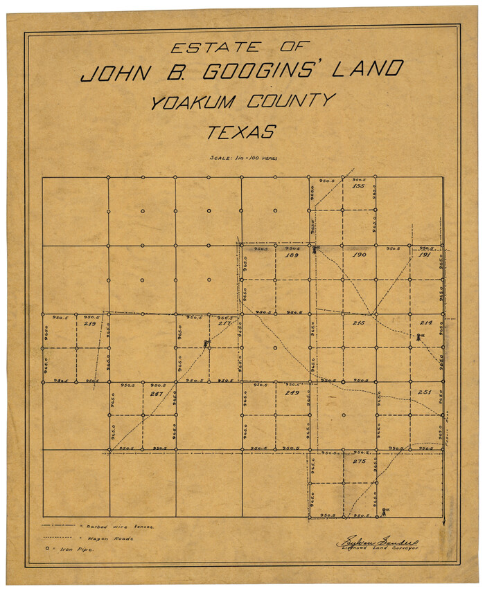 92849, Estate of John B. Googins' Land, Twichell Survey Records