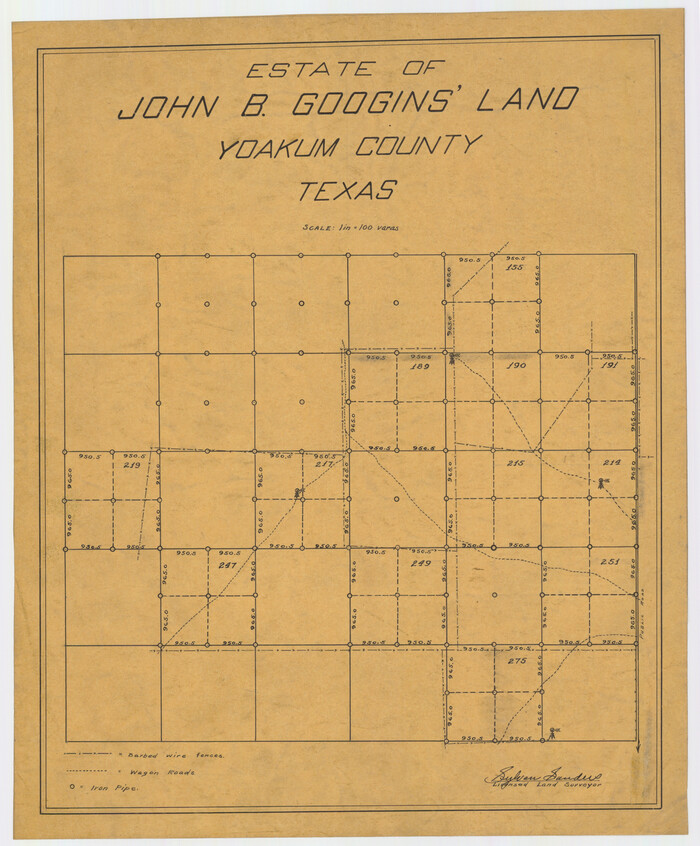 92849, Estate of John  B. Googins' Land, Twichell Survey Records