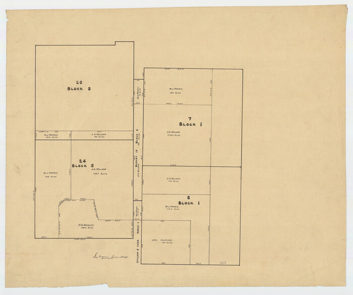 92851, [Block S Sections 20 and 24, Block I Sections 6 and 7], Twichell Survey Records