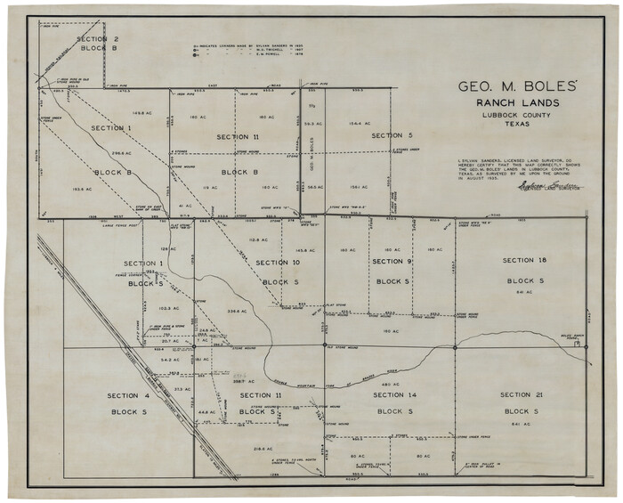 92862, George M. Boles' Ranch Lands, Twichell Survey Records