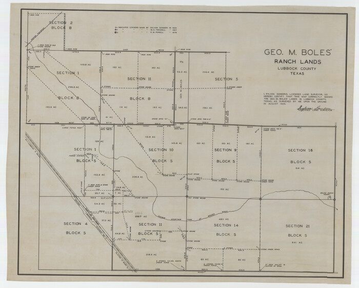 92862, George M. Boles' Ranch Lands, Twichell Survey Records